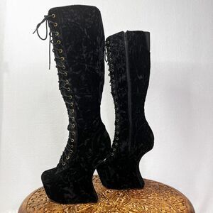 Jeffrey Campbell | Walk Tall | Knee High | Black Velvet | Size 8M